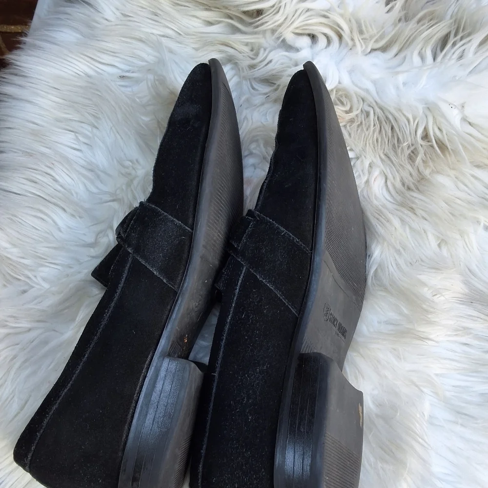 Stacy Adams‎ Black suede stylized loafers 11.5